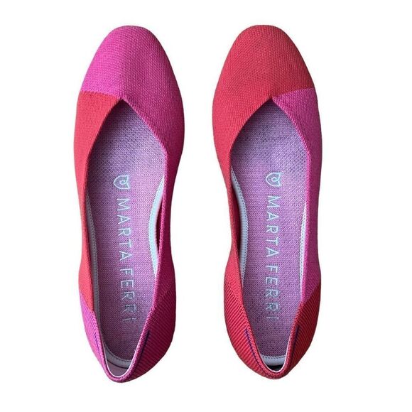 Rothy’s x Marta Ferri Flame Azalea Round Toe Ballet Flats Size 8 - Picture 1 of 11